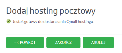 Dodawanie hostingu poczty do domeny