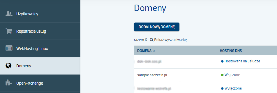 Lista domena strefa.pl